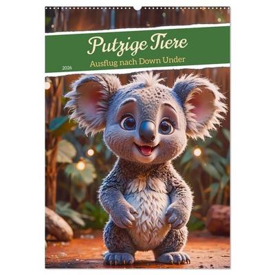 Putzige Tiere - Ausflug nach Down Under (Wandkalender 2026 DIN A2 hoch), CALVENDO Monatskalender