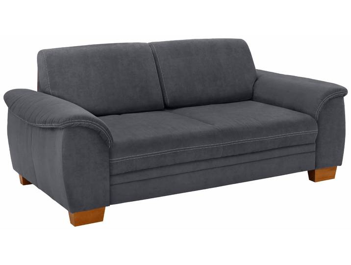3-Sitzer OTTO HOME Husum , grau, B:208cm H:90cm T:106cm, Luxus-Microfaser in Lederoptik (100% Polyester);Luxus-Microfaser ALTARA NUBUCK (100% Polyester);Luxus-Microfaser mit Druck (100% Polyester), Sofas, mit Sitztiefenverstellung, Kontrastnaht und Federkern
