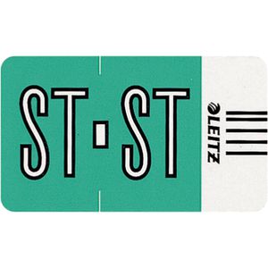 Leitz Buchstabensignale Orgacolor, 6637, Buchstaben ST, türkis, selbstklebend, mit Strichcode, 250 Stück