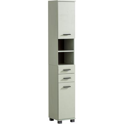 Hochschrank WELLTIME "Palermo, Breite 30 cm", grün (pistazie), B:30,3cm H:180,9cm T:32,6cm, FSC-zertifizierter Holzwerkstoff, Schränke, Hochschrank, Wechselbarer Türanschlag, Metallbeschläge