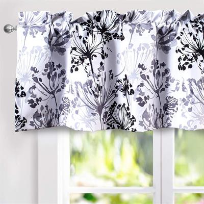 DriftAway Acacia Floral Blossom Watercolor Printed 100 Percent Blackout Thermal Insulated Window Curtain Valance