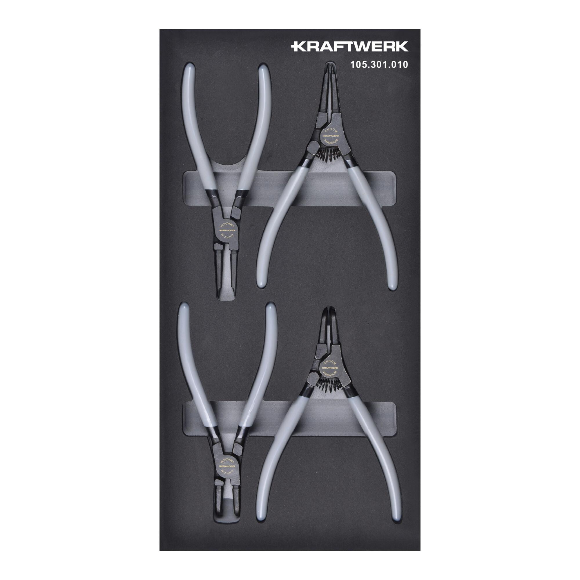 Kraftwerk Sicherungsringzangen 4-tlg. 20x40 Einlage (105.301.010)