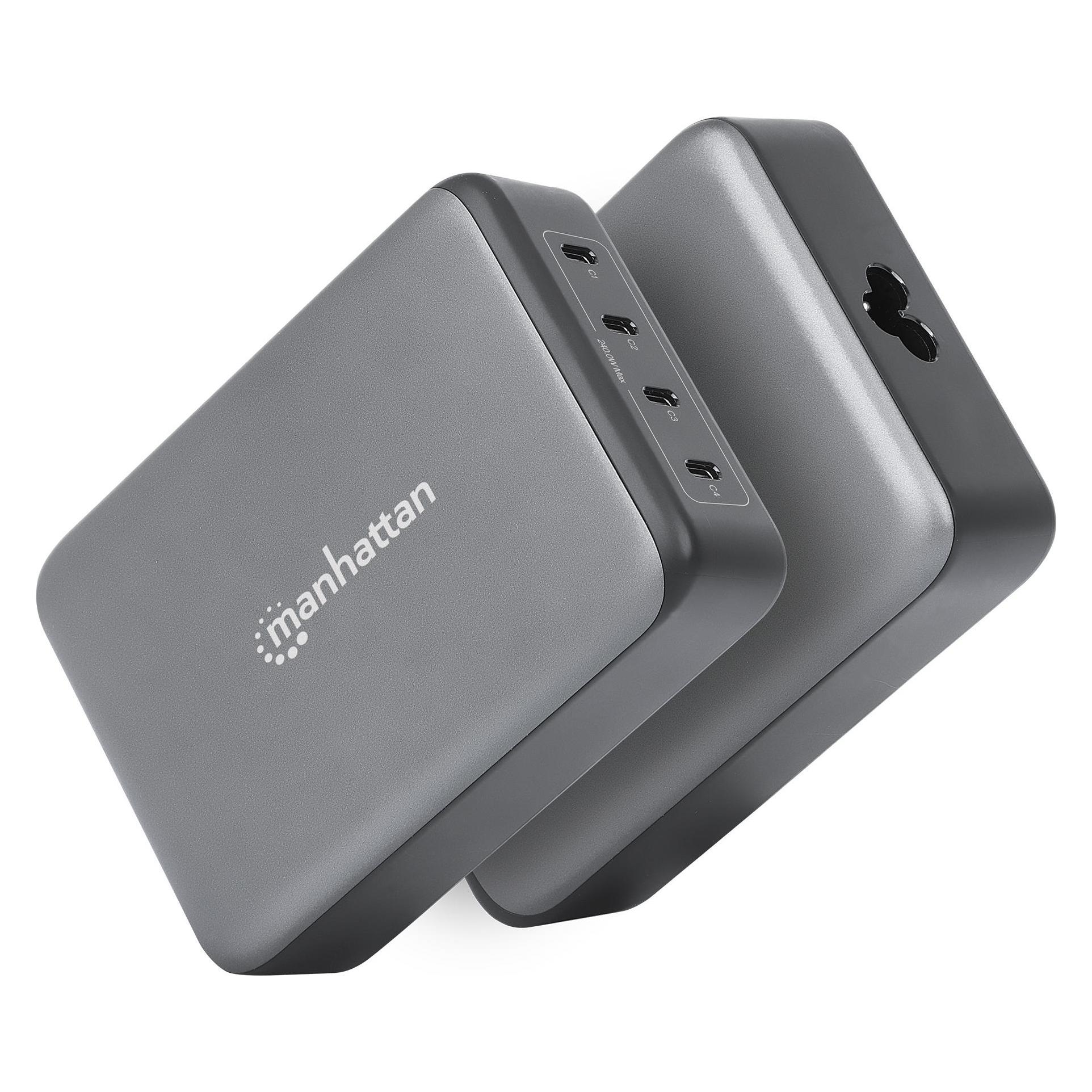 Manhattan 4-Port GaN USB Power Delivery-Ladestation (240 W, 4 Ports) (102667)