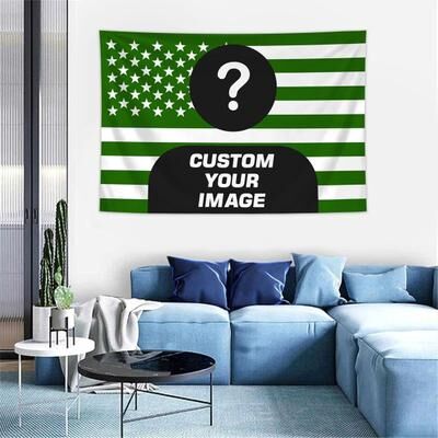 Uplifted Finds Personalized Photo Custom American Flag Tapestry Room Decor Banner For Family Pets & Idols qz005 200x150cm