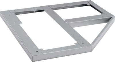 Schäfer Shop Genius Stahlsockel TETRIS WOOD, für Eckschrank B 800 mm, weißaluminium