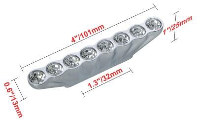 "Utopia Alley Gleam 8 Crystal Pull Handle - Decorative Drawer Chrome Drop Pull Handles, 1.3"" Center to Center"