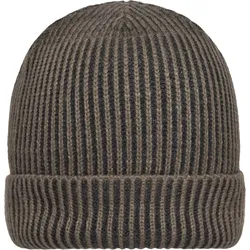 Myrtle Beach Unisex Ripp Beanie Mütze MB7988 dark olive/anthracite one size