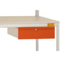 Manuflex LD4123.2001 ESD ESD-Einzelschubfach in Rotorange RAL 2001, mit Schloss, BxTxH = 425 x 550 x 135 mm