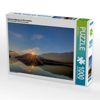 CALVENDO Puzzle Sonnenaufgang am Sylvenstein 1000 Teile Puzzle quer | 1000 Teile Lege-Größe 64 × 48 cm Foto-Puzzle für glückliche Stunden