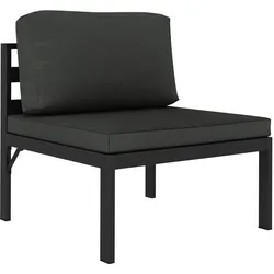 vidaXL Modular-Mittelsofa mit Kissen Aluminium Anthrazit
