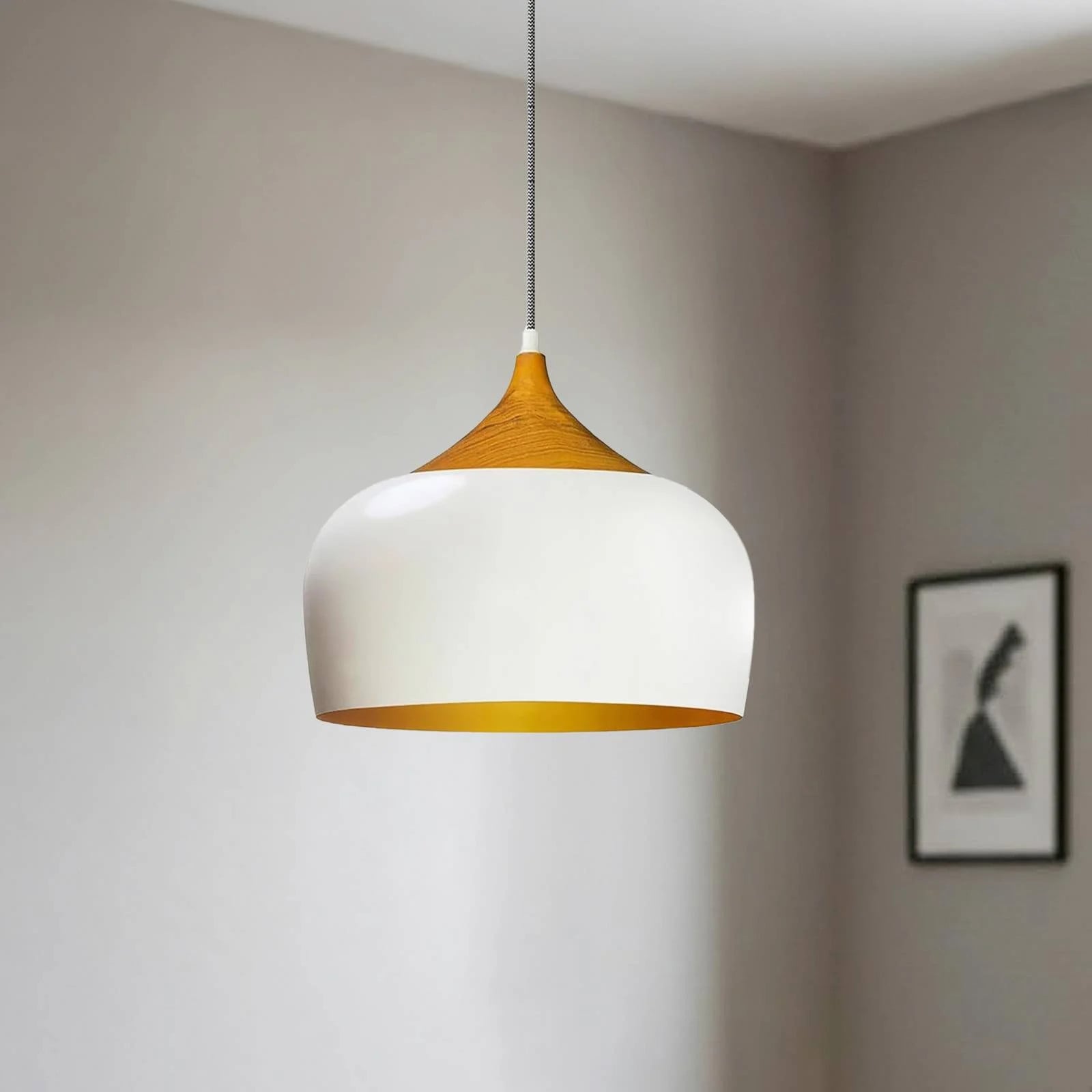 Royaltech Hanglamp Qwen, Modern, Wit / Opaal, voor Woon- of Eetkamer