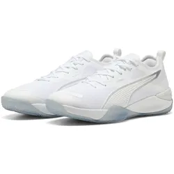 Puma, Unisex, Hallenschuhe, Eliminate NITRO 4 (46), Silber, Weiss