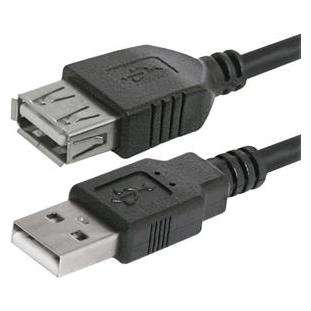 Logo USB-Verlängerungskabel (2.0), USB A-Stecker - USB A-Buchse, 3m, schwarz, Preis für 1 Stk, EOL (3 m, USB 2.0) (56527869)