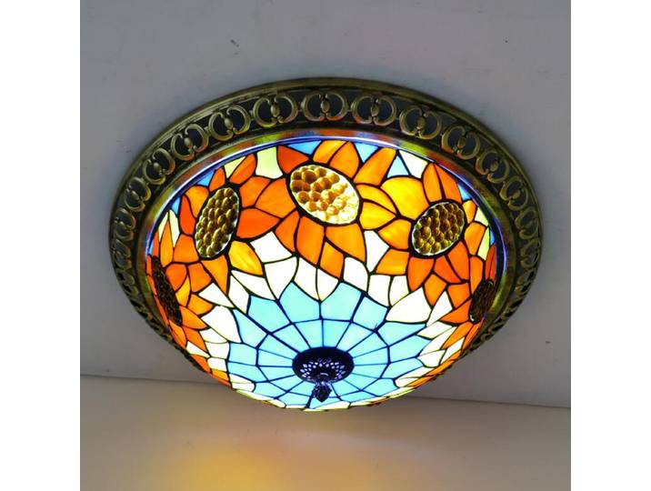 Plafonnier Art déco lampes Tiffany rétro plafonniers turcs lampes suspendues de plafond Vintage pour salon lampe de chambre