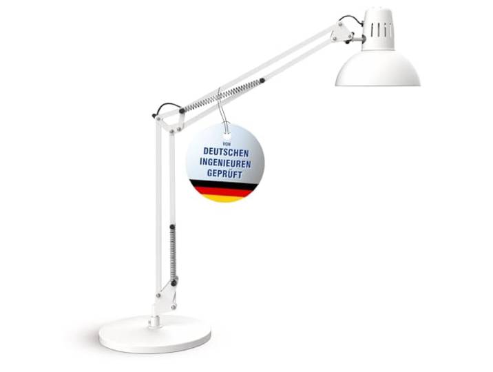 MAUL Schreibtischlampe E27 MAULstudy weiß stabil flexibel fürs Büro