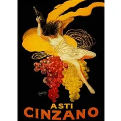 POSTER Cinzano 1910 A4 Schwarzer Rahmen