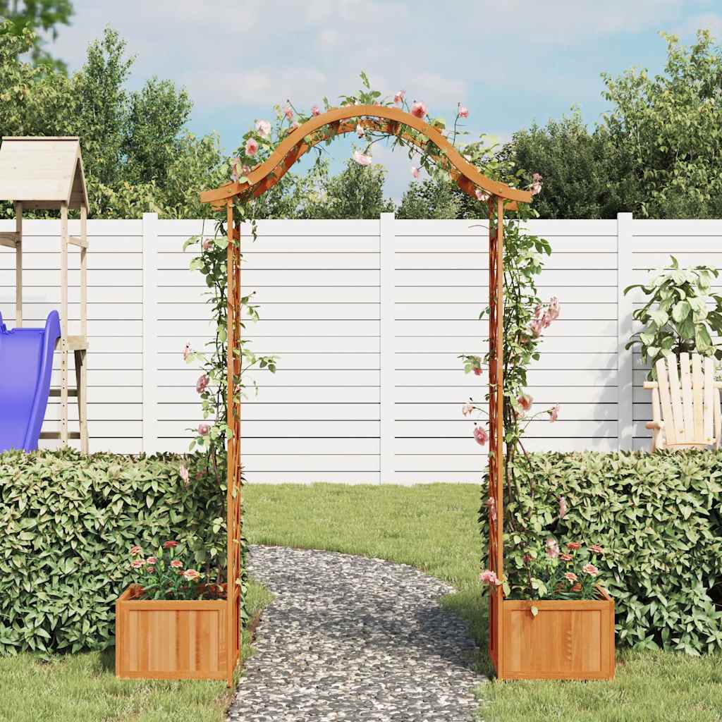 vidaXL Pergola de jardin avec jardinière Bois pin massif