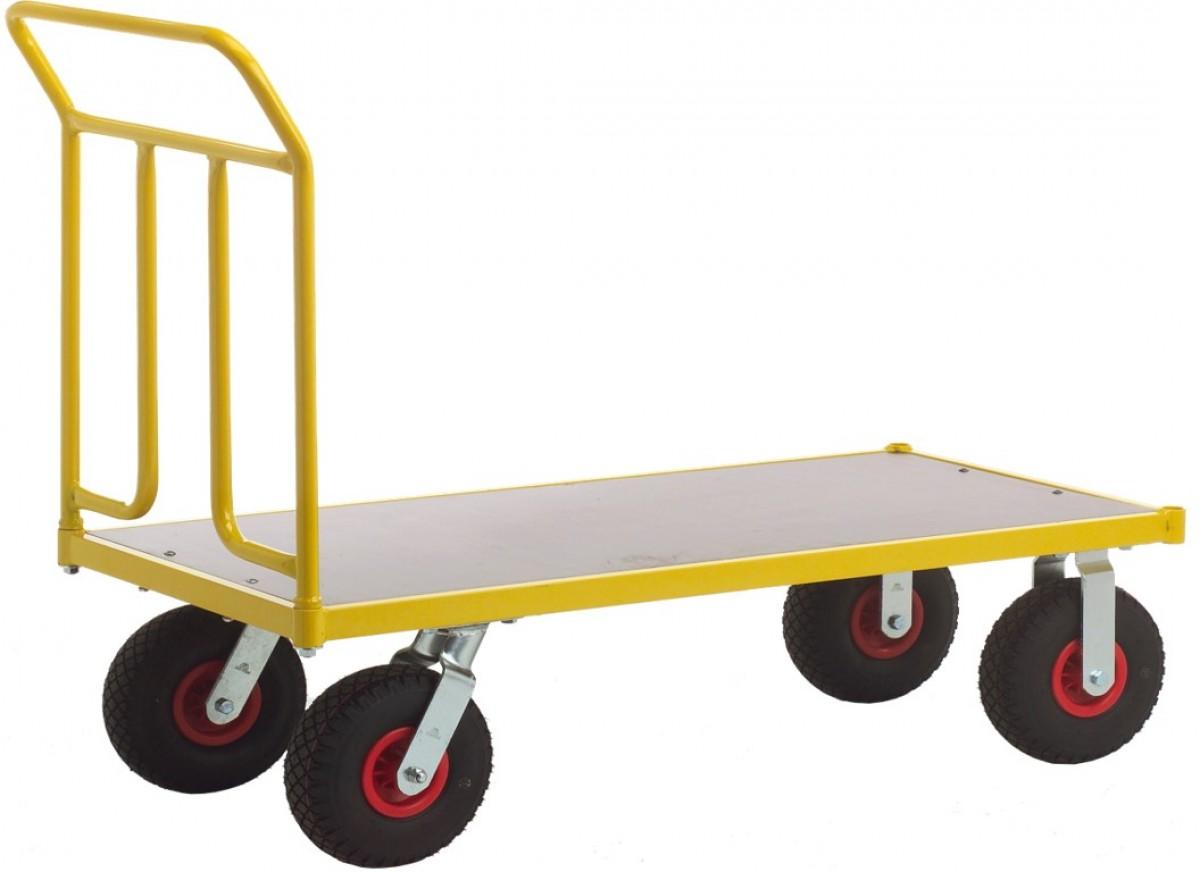 RAVENDO TW 1250L Plattformwagen Transportwagen Lagerwagen 0,65x1,25m PolyurethanRad