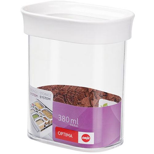 emsa Trockenvorratsdose OPTIMA, 0,38 Liter, trans / weiß