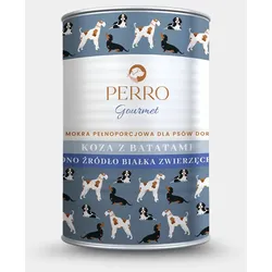 PERRO Gourmet Ziege mit Süßkartoffeln 400g Monoproteinfutter für ausgewachsene Hunde