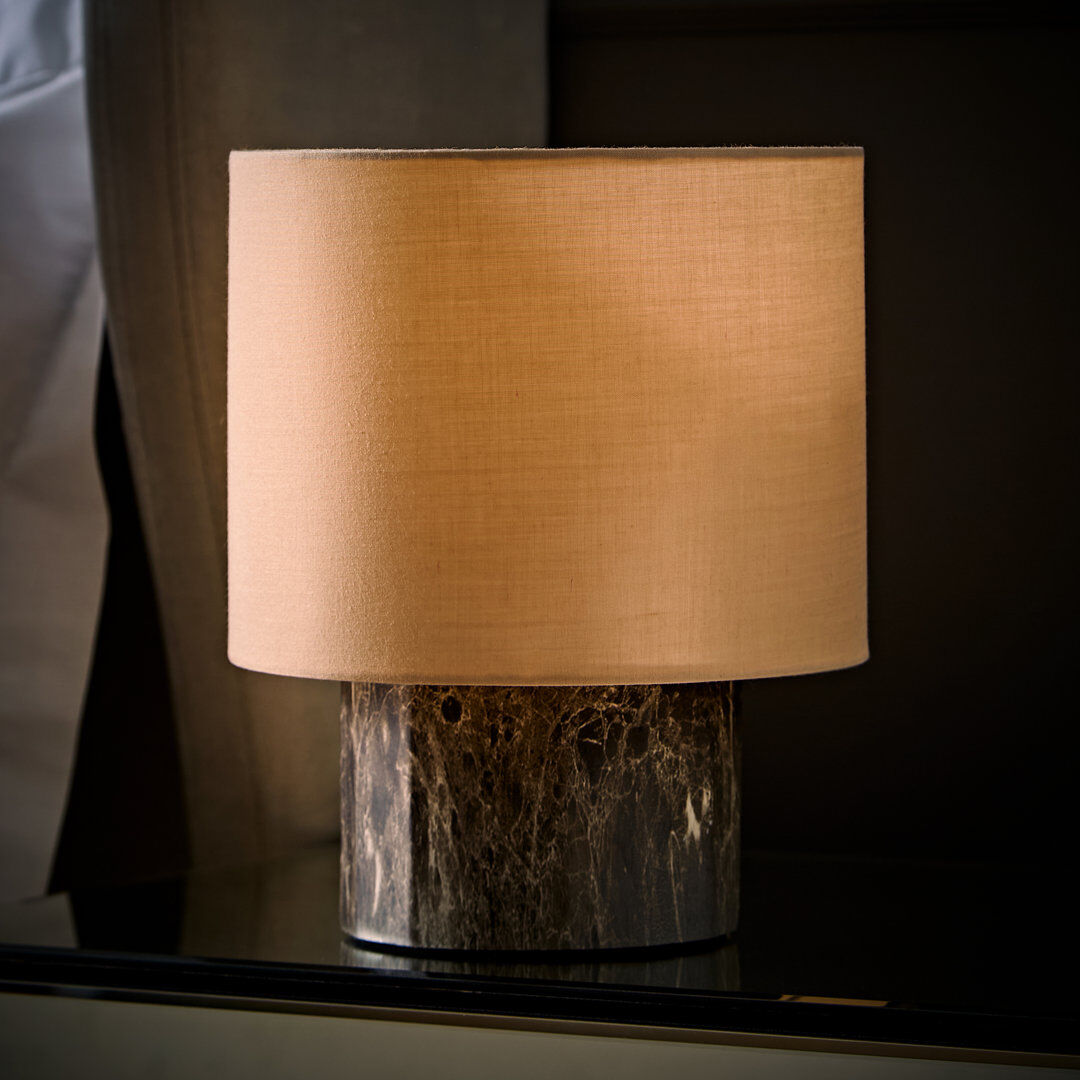 Metro Resin Table Lamp Natural 25cm H X 20cm W X 20cm D