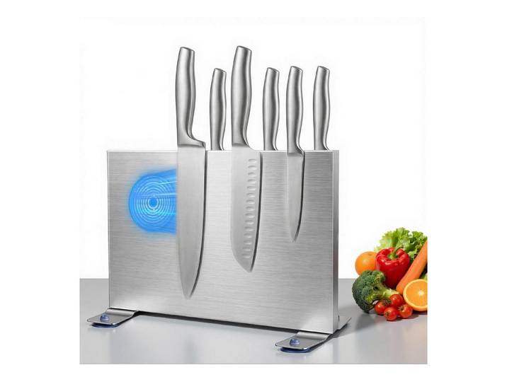 LuxusKollektion Magnet-Messerblock Magnetischer Messerblock 30cm Edelstahl Standfuss