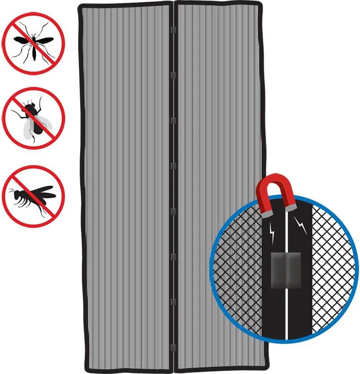 Proplus Deurhor met magnetische sluiting - Zwart