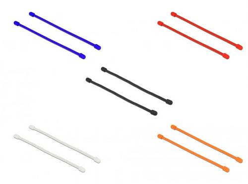 Delock 18970 Kabelbinder-Sortiment Schwarz, Blau, Orange, Rot, Weiß 10St.