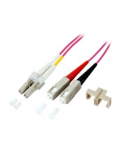 EFB Elektronik EFB-Elektronik Netzwerkkabel LC Multi-Mode M bis SC multi-mode M 3 m Glasfaser 50/125 Mikrometer OM4 halogenfrei Aquamarin (O0323.3)