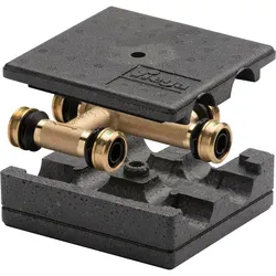 Press-Kreuzungs-T-Stück mit Dämmbox Modell 5349 Messing Viega Raxofix Kontur SC (Ausführung: 16 mm)