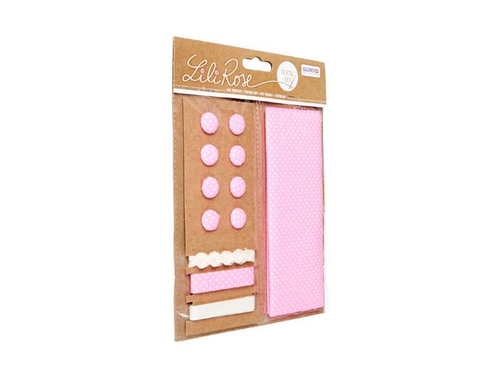 Glorex Stoff-Set Rosa mit Punkten 48 × 48 cm