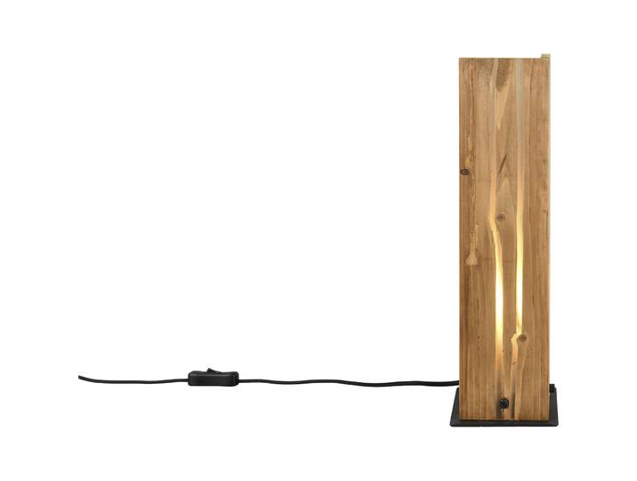Tischlampe Linn Natur/Schwarz Metall/Holz H 40 cm