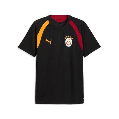 Fußballtrikot PUMA "GSK TRAINING JERSEY", Herren, Gr. M, schwarz (puma schwarz, summer sunset), Web, Obermaterial: 100% Polyester, unifarben, slim fit normal, Rundhals, Trikots Fußballtrikot