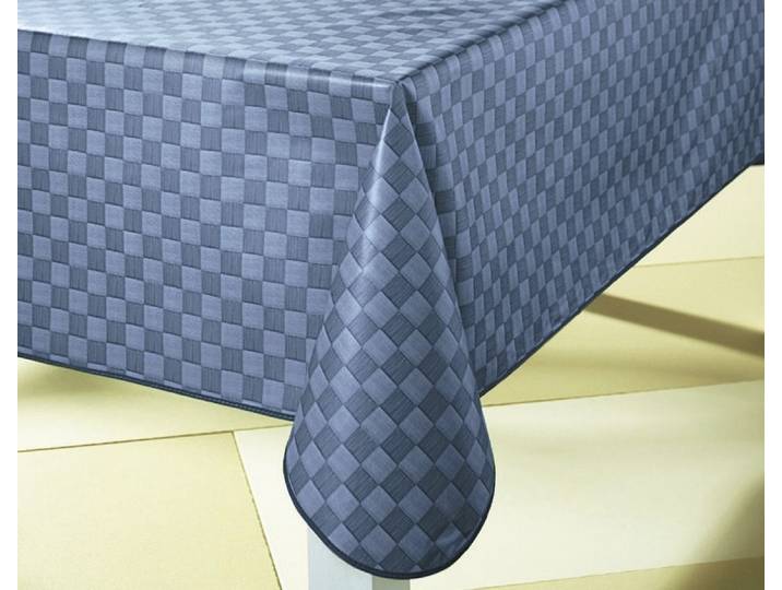 Wachstischtuch in bewährter Qualität, Blau, Größe 130 (Tischdecke, 130x160 cm)