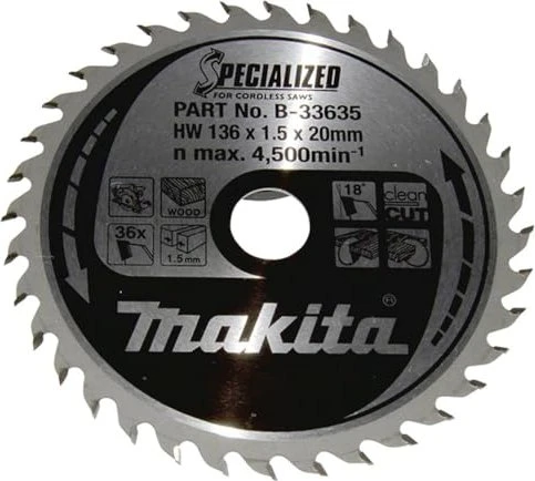 Makita Specialized circular saw blade - for wood