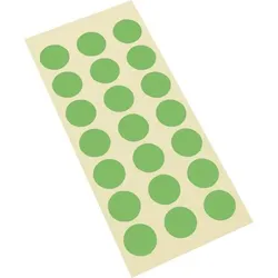 Aufkleber I Markierungspunkt, blanko, grün, Haftpapier, ablösbar, Ø 50mm, 6/Bogen