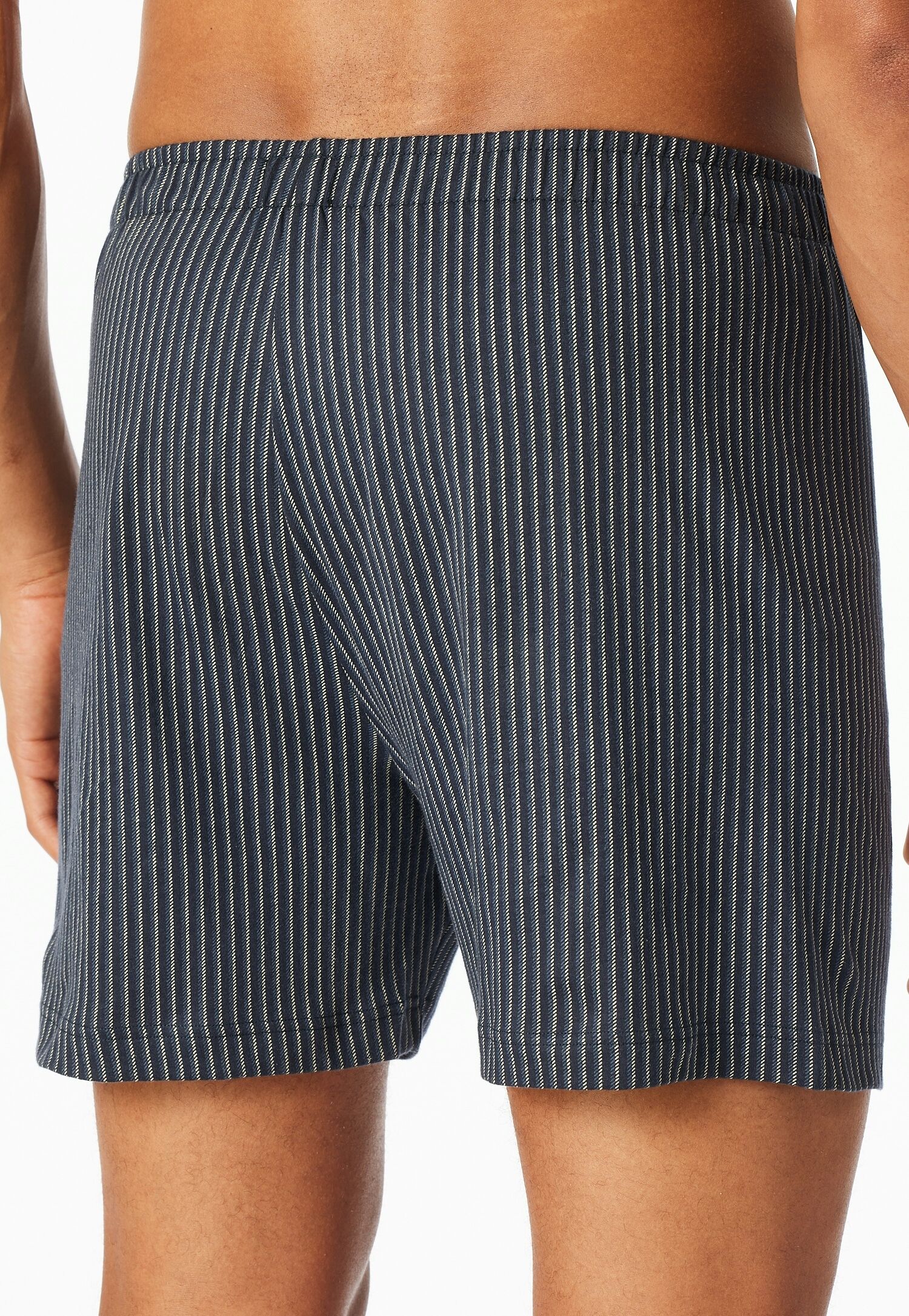Weiter Boxer SCHIESSER "Boxershorts Multipacks", Herren, Gr. 9, 908, sortiert 2, Single Jersey, Obermaterial: 100% Baumwolle, gestreift, unifarben, weit, Unterhosen Weiter Boxer, ideal als Geschenk, mit Eingriff 908, sortiert 2 9