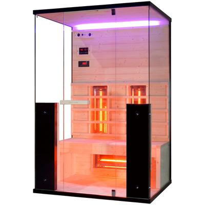 Infrarotkabine SANOTECHNIK "Billund 2", braun (holz), integrierte Steuerung, (ohne Ofen), Saunen, mit Farblichttherapie, MP3 Player (inkl. Bluetooth), 2x Lautsprecher