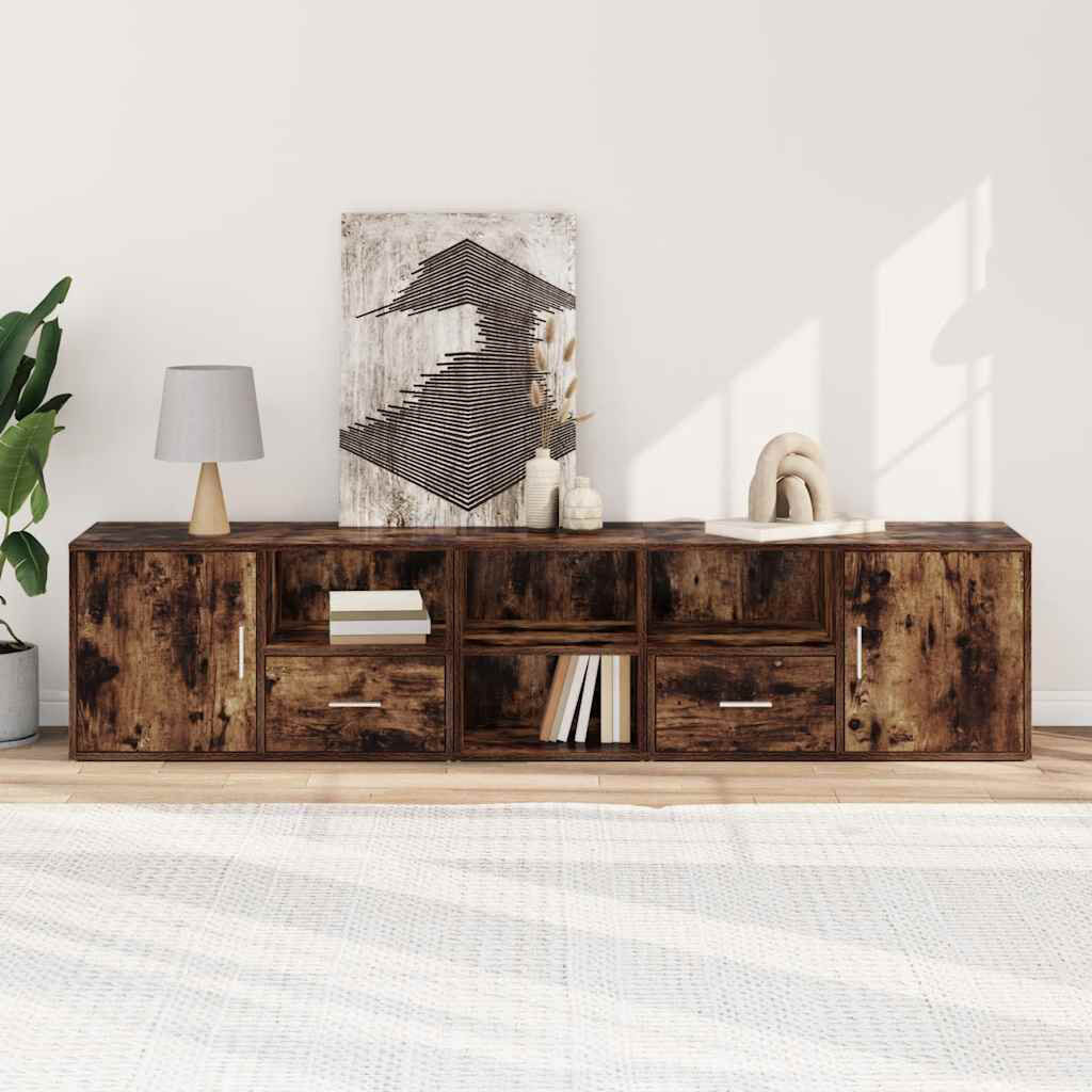 17 Stories Bookcase Smoked Oak