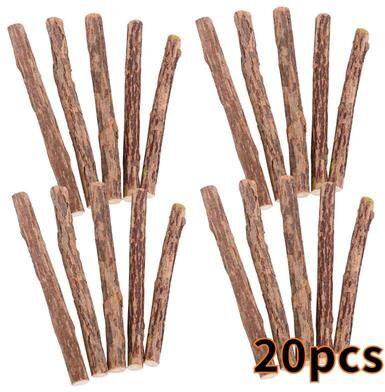 Pet Hub Cats Love It! Natural Catnip Stick Molar Toys For Teeth Cleaning & Boredom Relief 20pcs