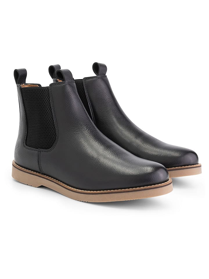 TRAVELIN' Leder-Chelsea-Boots "Charente" in Schwarz - 40