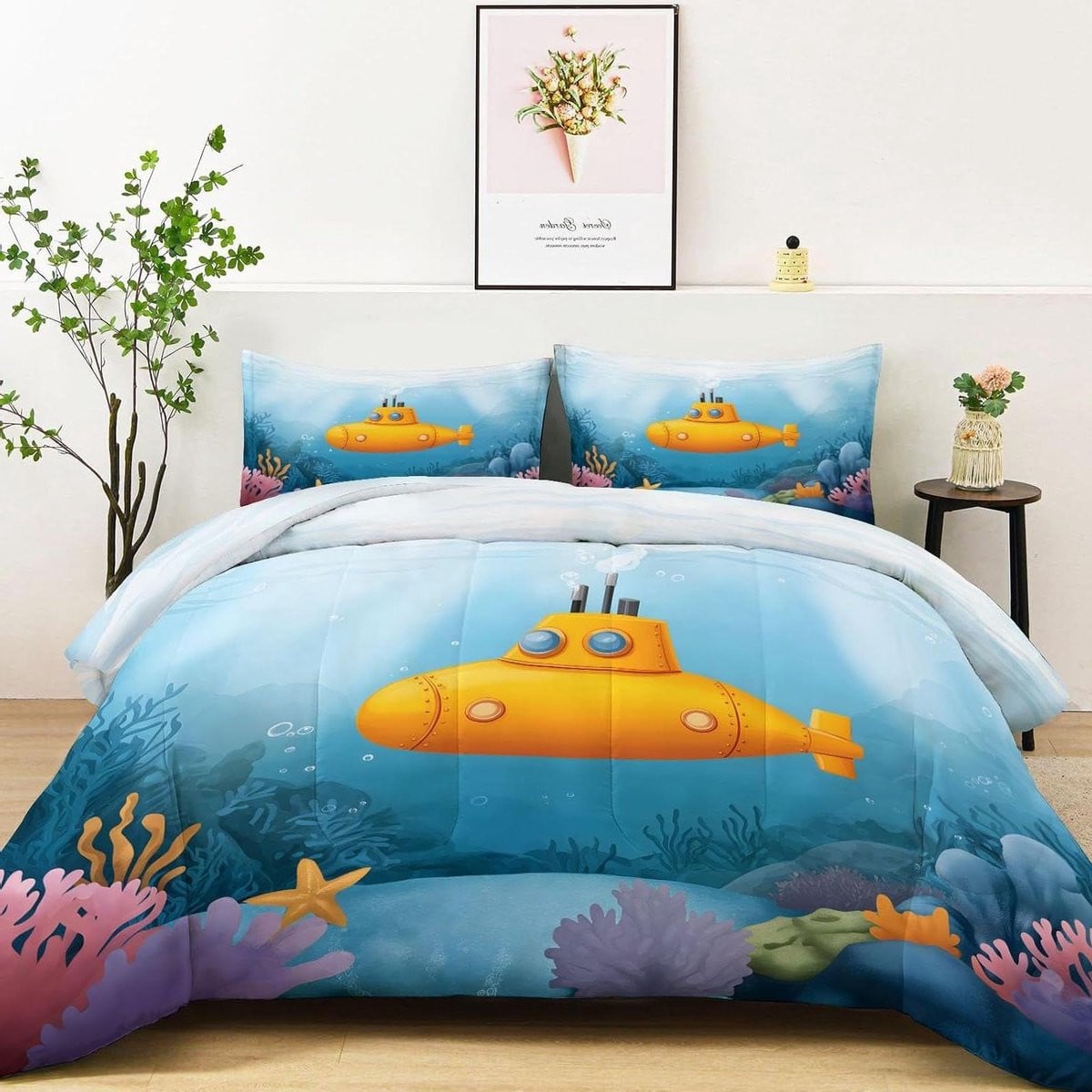 Lichtblauw Hypoallergeen en ademend donzen dekbed 220 x 240 cm