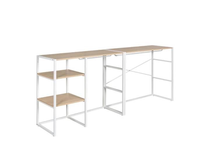 Lot de 2 portants vêtements sous combles modulables 200x85cm