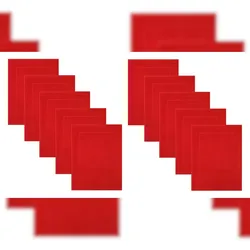 Betz 10 Stück Badvorleger Badematte PREMIUM 100% Baumwolle Größe 50x70 cm Qualität 650g/m2 Farbe rot