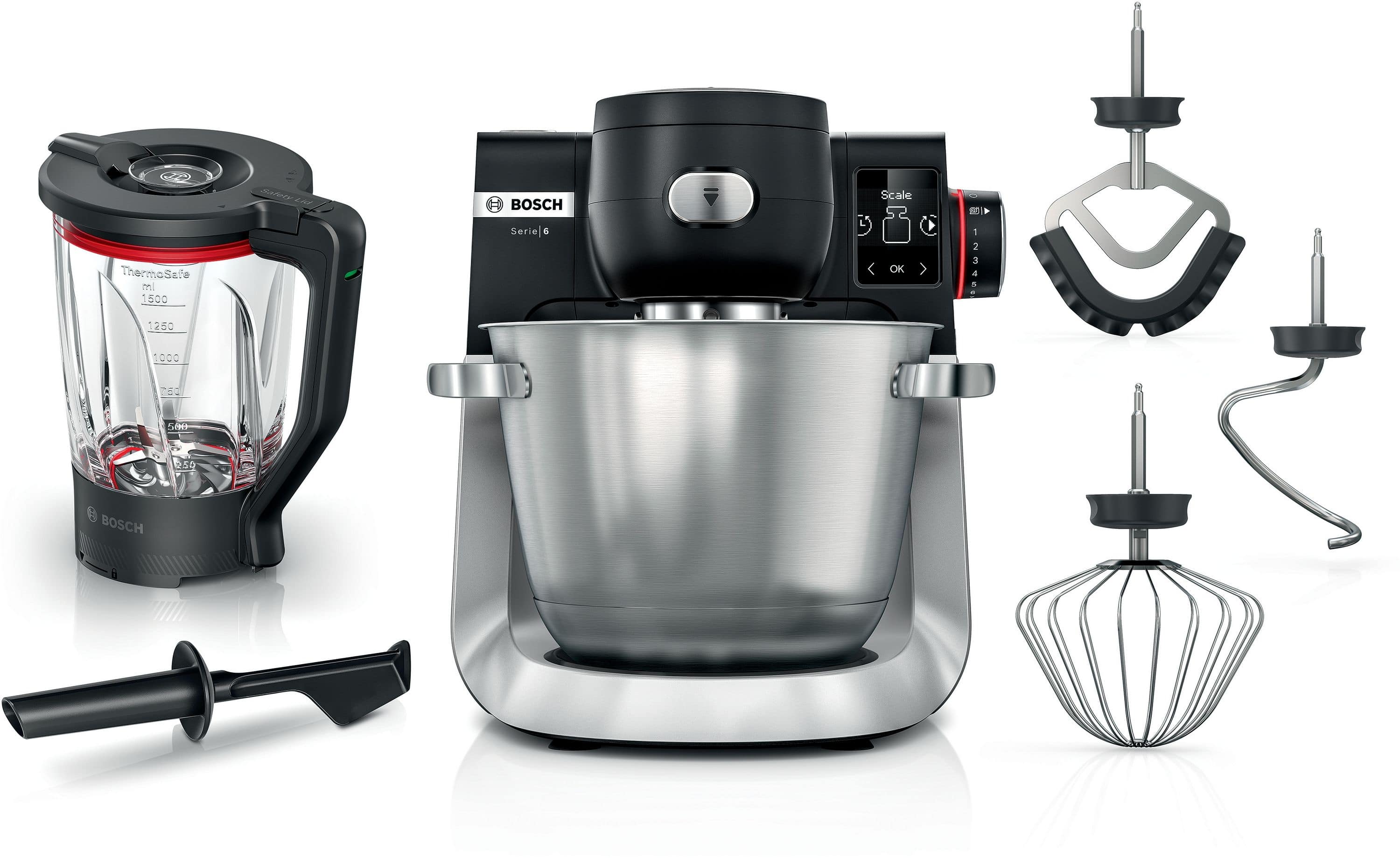 Bosch Serie 6 MUMS6ZS17 1600 W Küchenmaschine 5,5 l (Schwarz, Edelstahl)