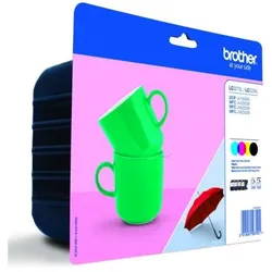 Brother, Druckerpatrone, LC-227XLVALBP Tintenpatrone MultiPack BkCMY 1.200 Seiten ISO/IEC 24711 VE=4 (BK, C, M, Y)
