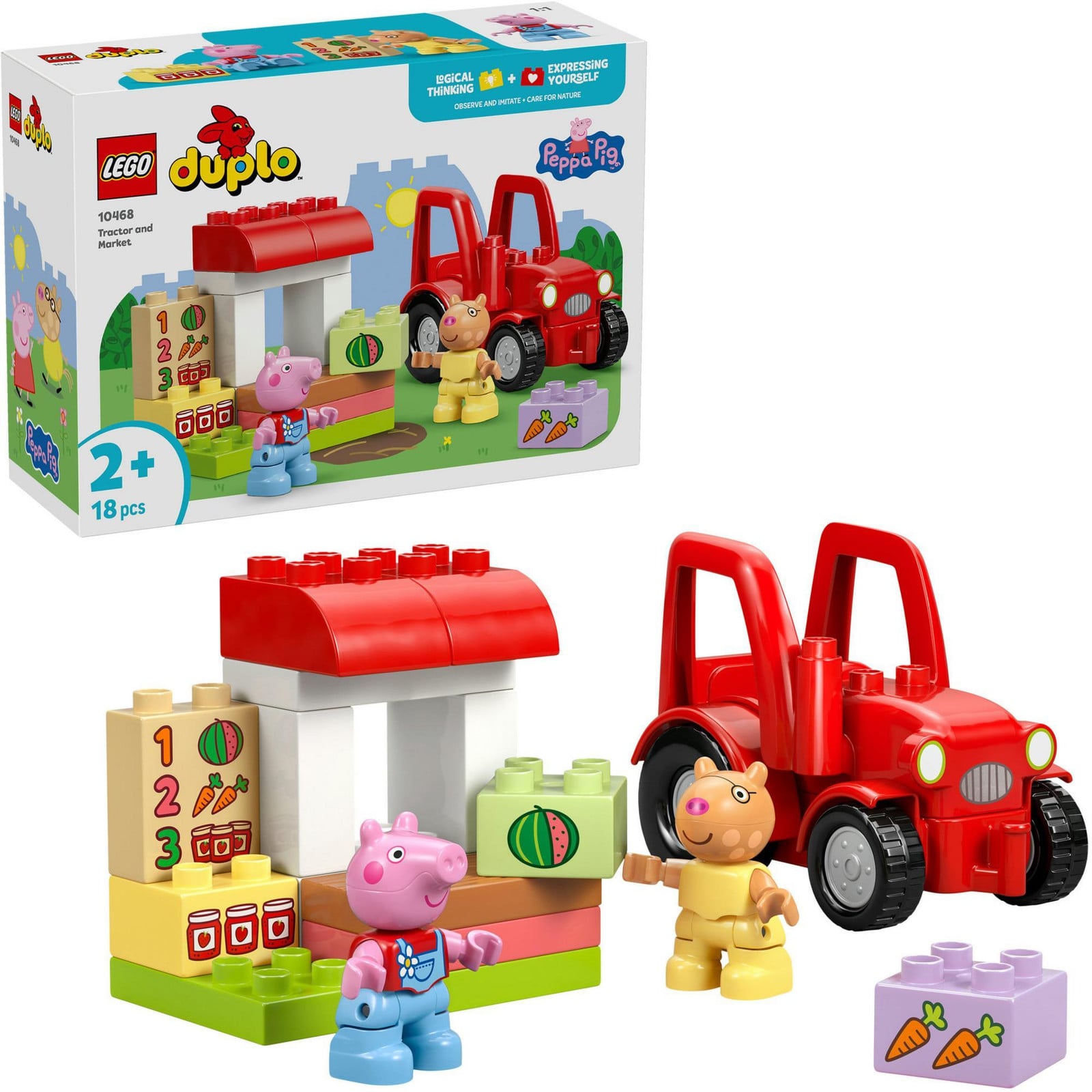 LEGO DUPLO Peppa Pig Tractor en Markt 10468
