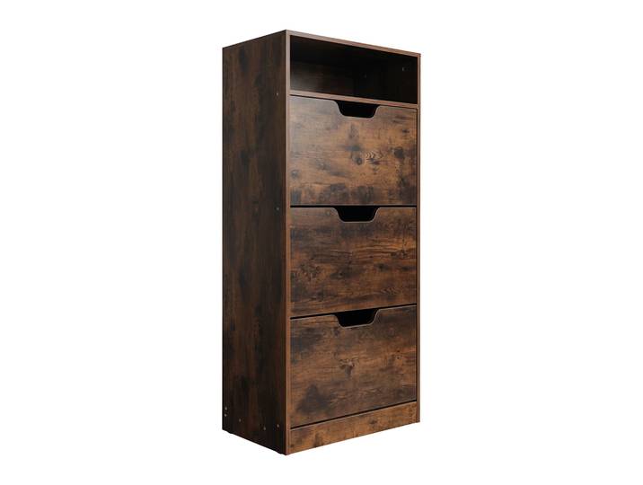 Schuhschrank Kipper mit offenem Fach Braun