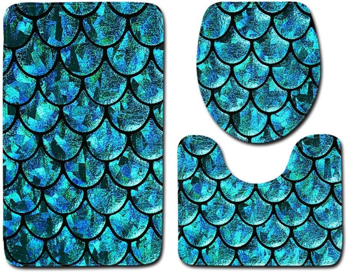Grijs Badkamer Mat Set met Antislip Vloermat - 45 x 75 cm