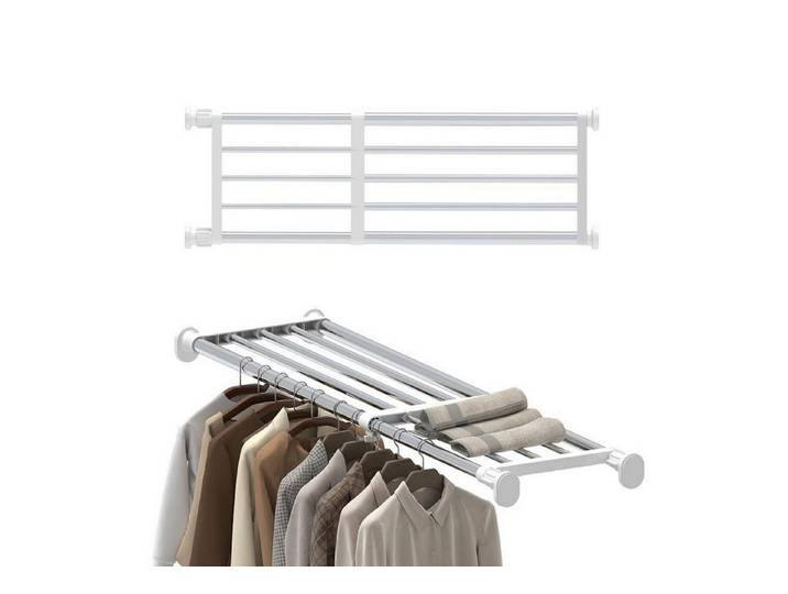 LuxusKollektion Spannregal Regaltrenner verstellbar 60-100cm Elfenbein, 1-tlg.